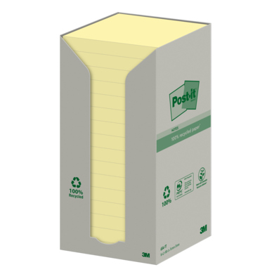 Haftnotiz Post-It 654-1T 76x76mm rec.ge Lb