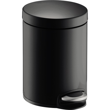 Metall-Tretabfallbehälter Helit H2403495 5 Liter Classic Schwarz