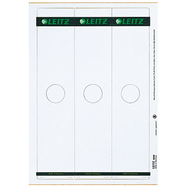 Rückenschild Leitz 6098 PC grau Breit/lang, Selbstklebend, Für Hängeordn