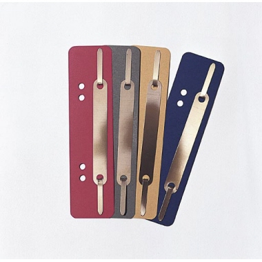 Heftstreifen 3,5x15cm Karton weiß Metall-Deckleiste 25 Stück