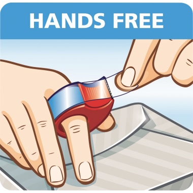 Handabroller Tesa 57858 rot/blau Mini 19mm x 10m