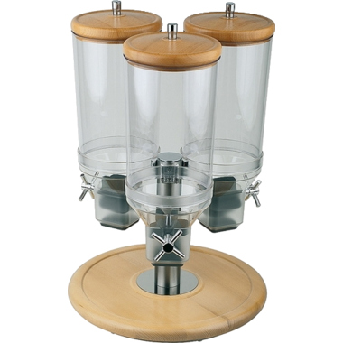 Müslispender APS 3x4,5L drehbar, Buche 54cm x Ø38cm