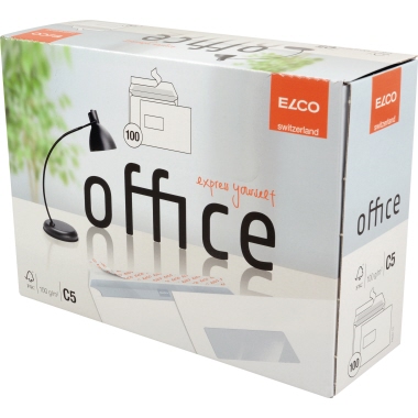 Briefumschlag C5 mF 100g HK weiß Elco 74537.12, Karton Box, mit Fenster