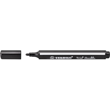 Faserschreiber Stabilo 368/946 schwarz Trio Scribbi, 1,5-2mm