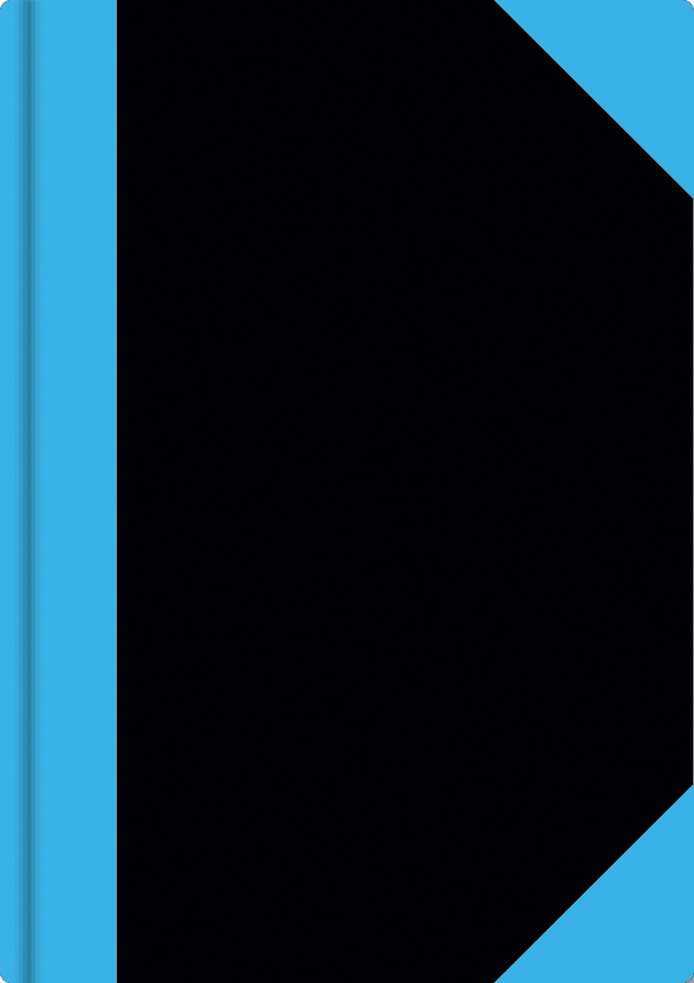 China Kladde A5 70g 96Bl liniert Schwarz/Blau
