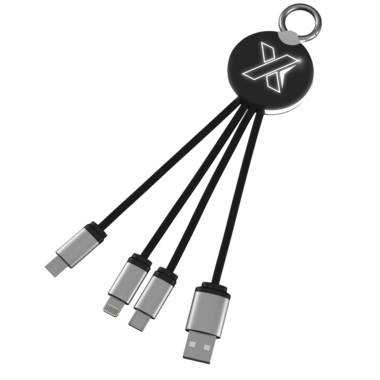 Ladekabel SCX.design C16 Leuchtlogo schw arz