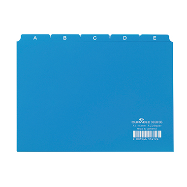 Leitregister DURABLE 3650 A5 blau Kunststoff