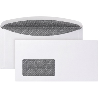 Kuvertierumschlag 114x229 mF NK ASK weiß Mit Fenster, Zahlenmeerinn, Sicherheits