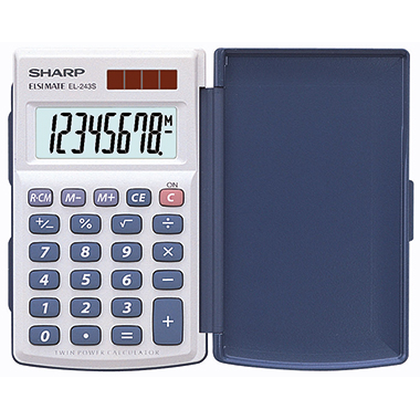 Taschenrechner SHARP EL243S weiß 8 stellig, Solar