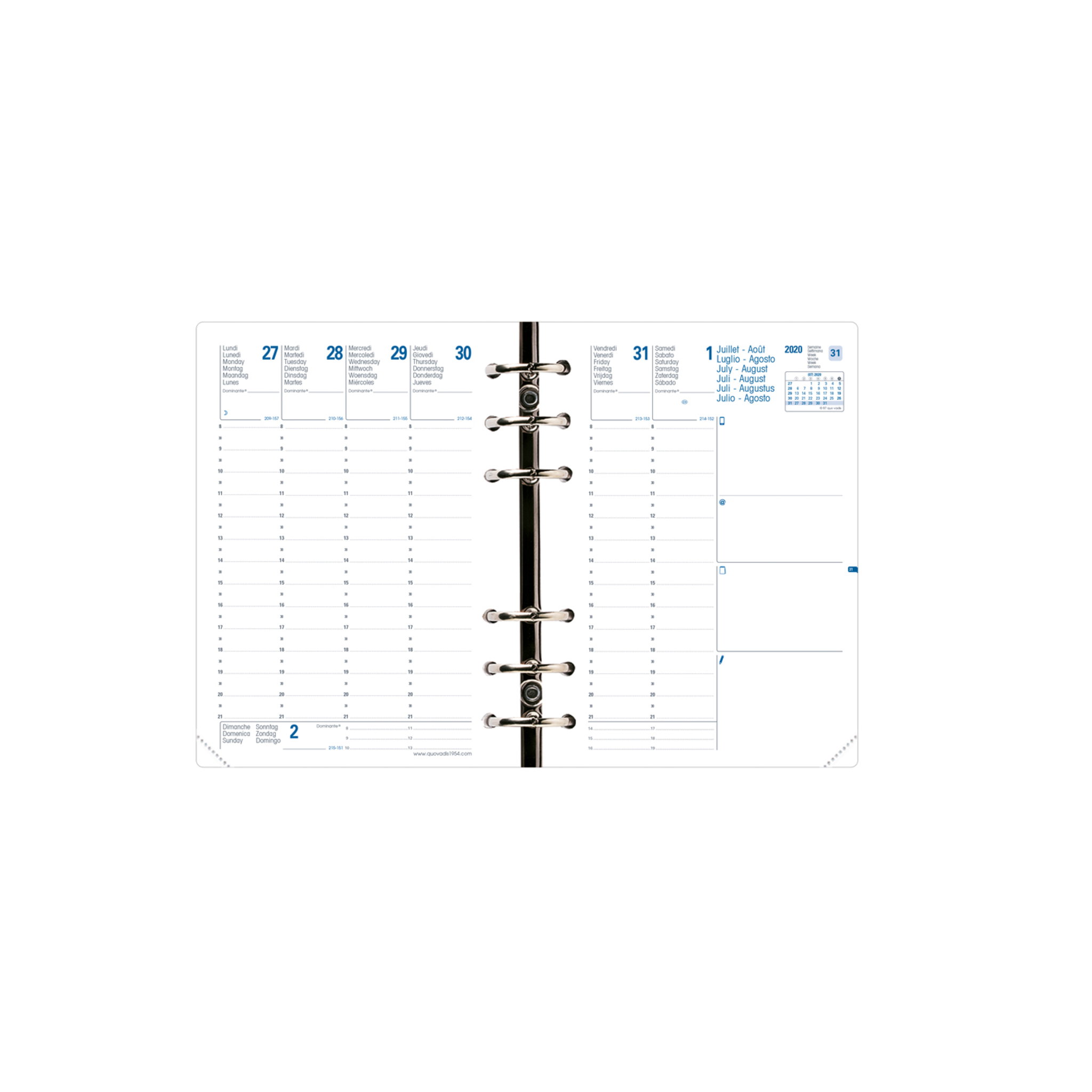 Kalendereinlage Quo Vadis 12200727MQ Compactimer
