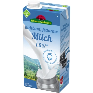 H-Milch Schwarzwaldmilch 1,5% 1 Liter 