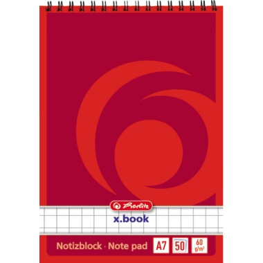 Spiralnotizblock A7 50Bl. kar. 