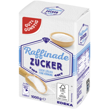 Zucker GUT & GÜNSTIG Raffinade fein 1.000g