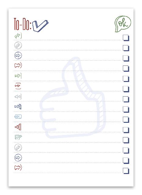 Notizblock Staufen 44018100 A5 hoch weiß 52 Bl. To do Liste REC URSUS Style 