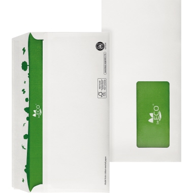 Briefumschlag DIN lang mit Fenster haftklebend weiß 1.000 Stück