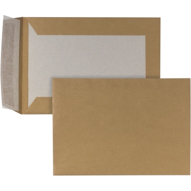 Versandt. C5 oF PRW 90g HK braun 162x229mm, Ohne Fenster, Papprückwand, H