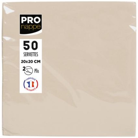 Servietten Pro Nappe 20x20cm creme Pck. 50 Stck