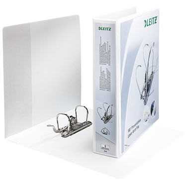 Präsentationsordner Leitz 4226 A4 weiß 65mm Überbreite Hartpappe