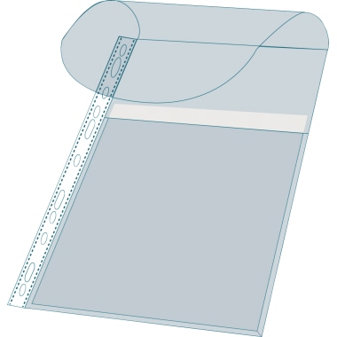 Prospekthülle Exacompta 5503E A4 glklar oben offen, Pp, mit Faltenrücken 25mm