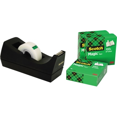 Tischabroller Scotch C38SM3S schwarz inkl. C38 Promotio 3 Rollen