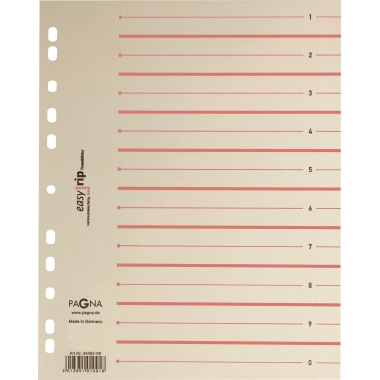Trennblatt Pagna 44063 A4 rot Easy Rip Pack 100 Stück