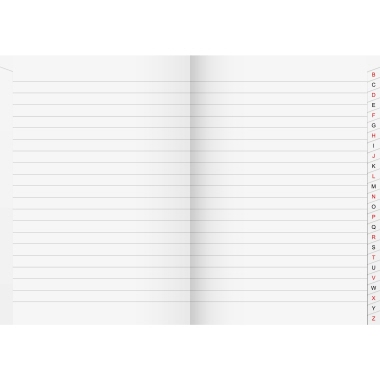 Kladde Brunnen 8618312 A5 96Bl. liniert mit Register A-Z