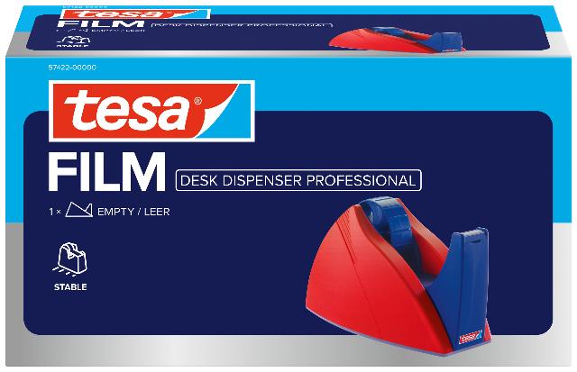 Tischabroller Tesa 57422 rot/blau Easy Cut Professional 25mm x 66m
