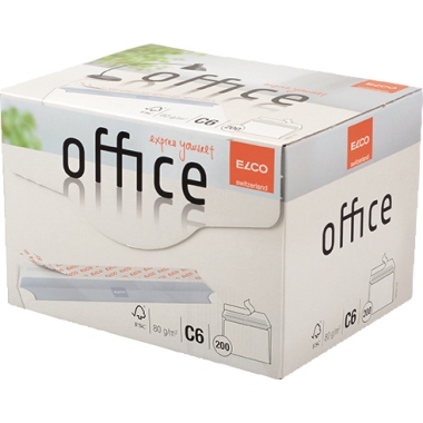 Briefumschlag C6 oF 80g HK weiß Elco 74531.12, Karton Box, Ohne Fenster,