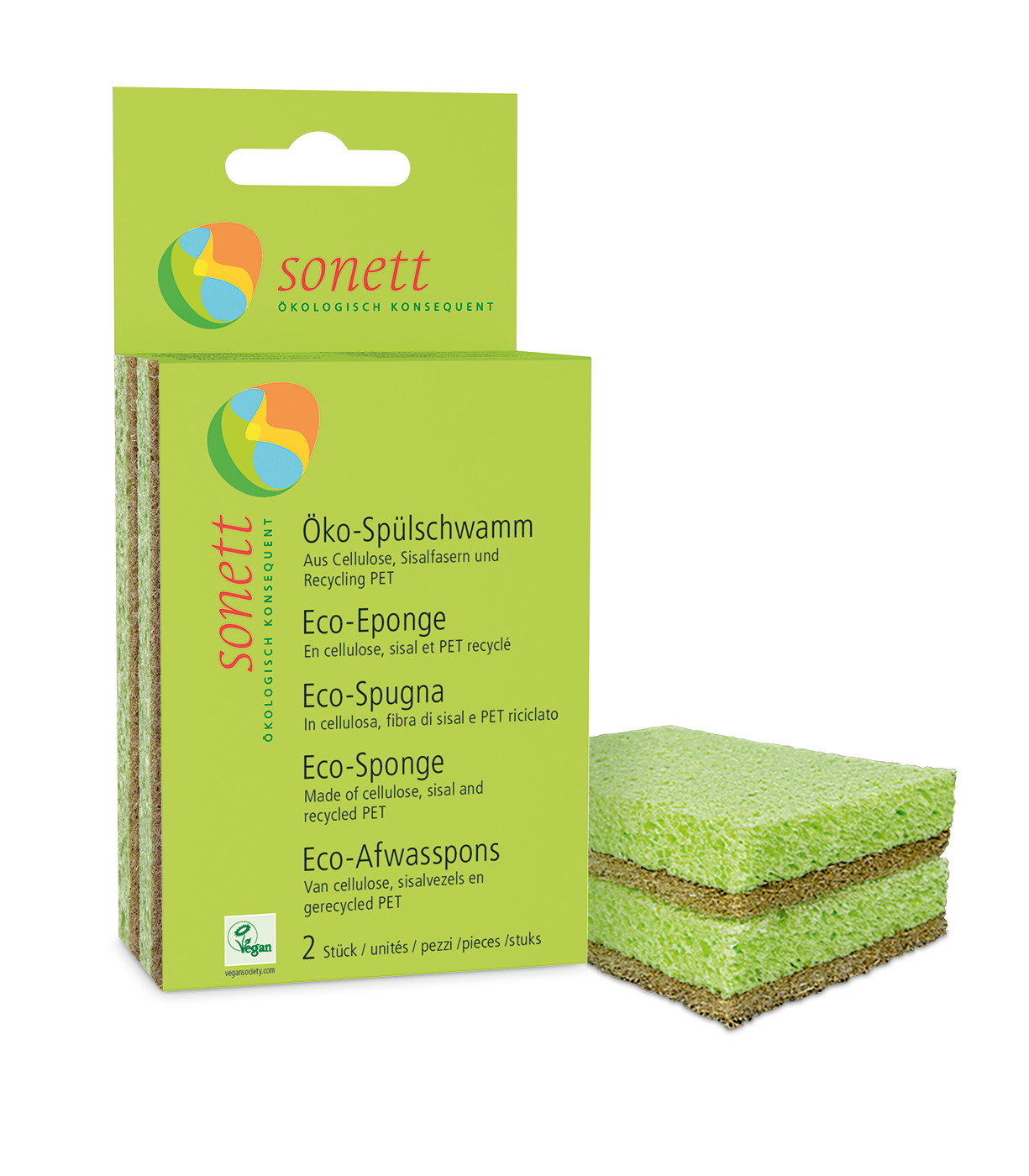 Spülschwamm Sonett 12x8cm grün 