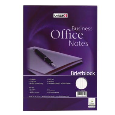 Briefblock Landré A4 50Bl. 70g rautiert 