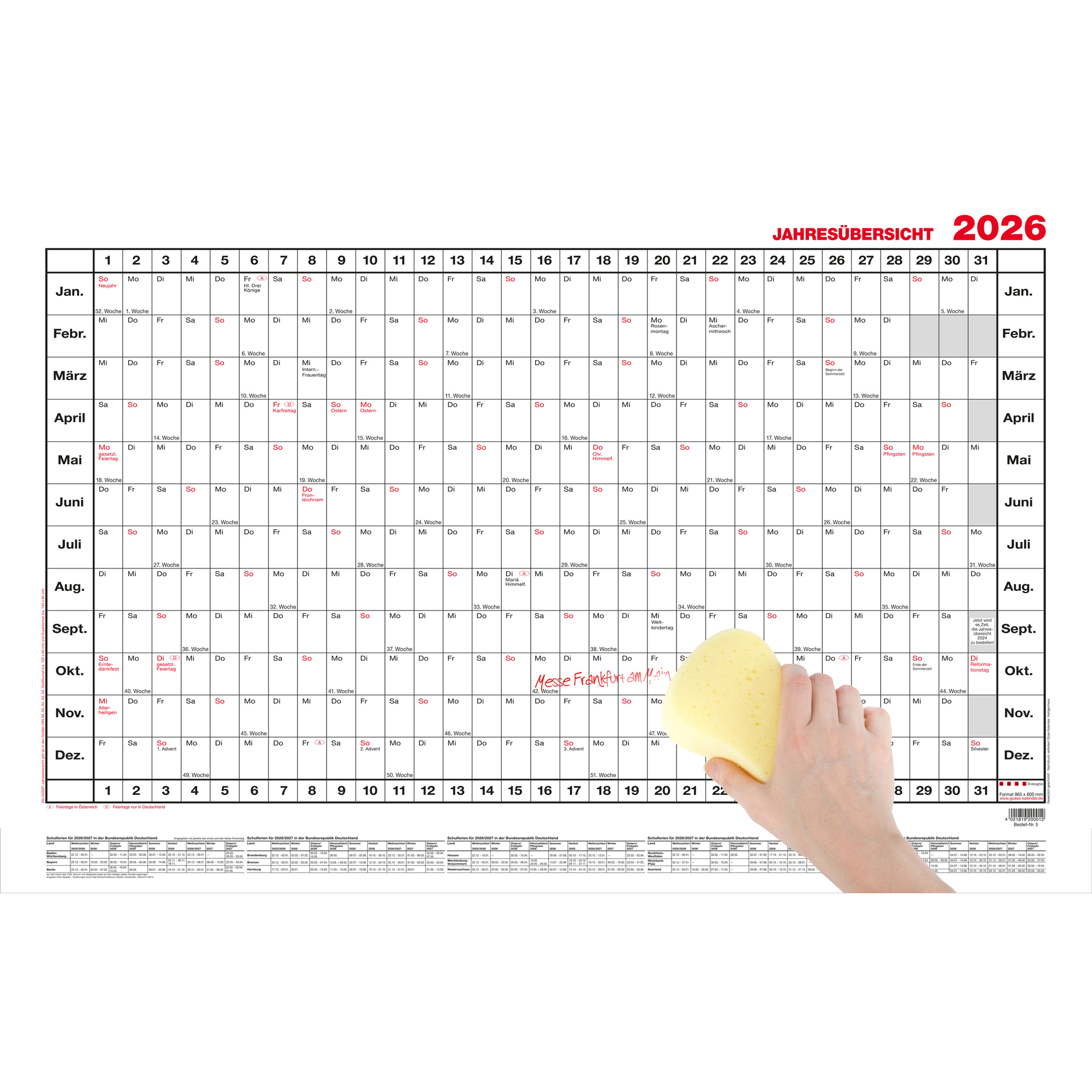 Jahresübersicht Güss 4 A2 60x42cm 60x2cm