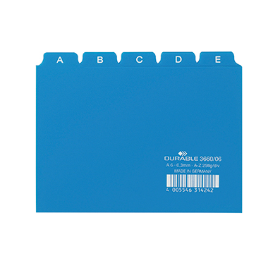 Leitregister DURABLE 3660 A6 blau Kunststoff