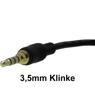 Kabel Klinke auf Klinke 3,5mm 4Pin 5m 