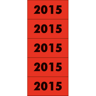 Inhaltsschilder 2015 rot 100 Stück