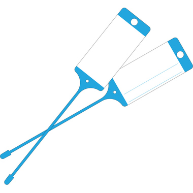 Warenanhänger PP blau inklusive Beschriftungsfeld