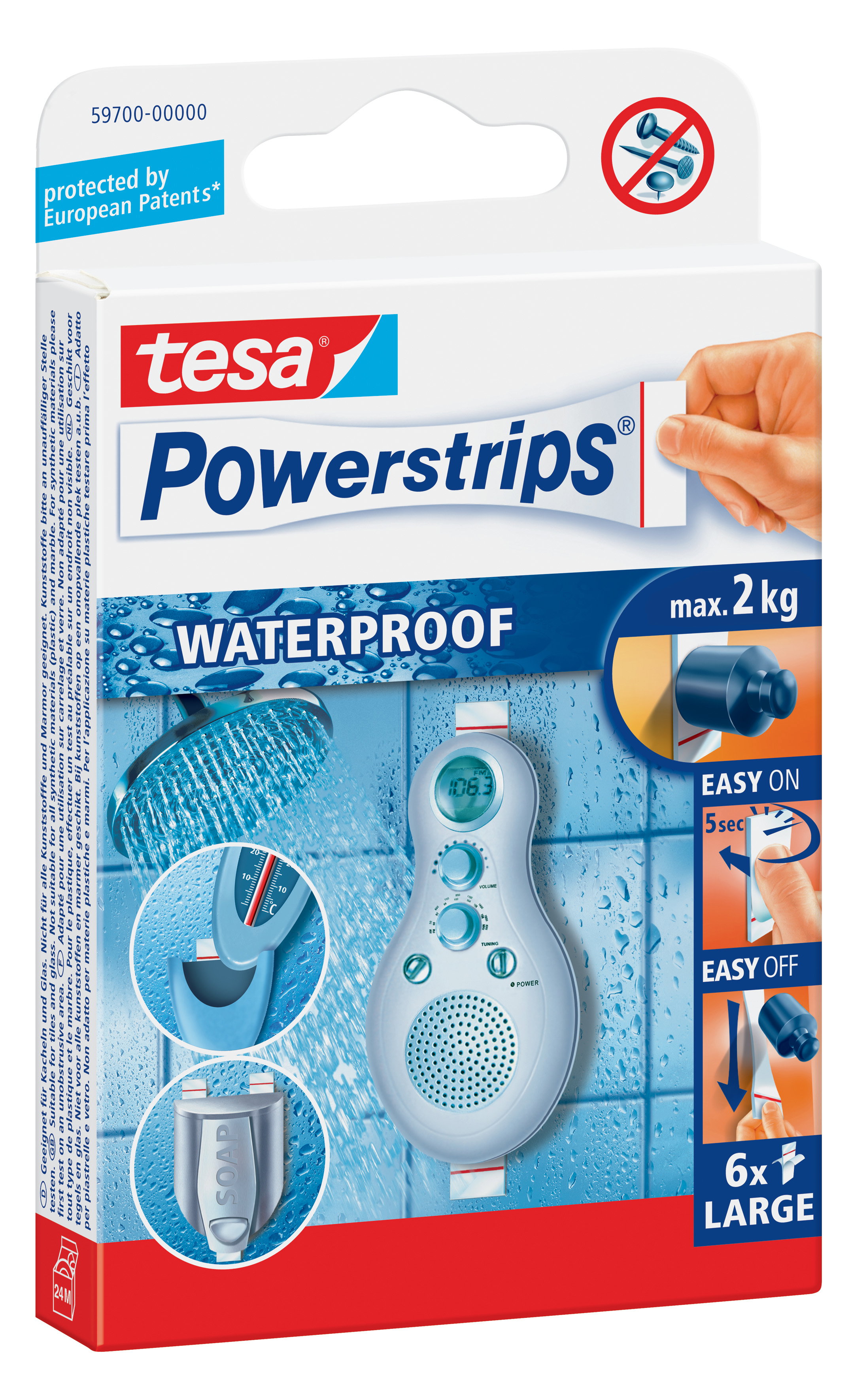 Powerstrips Tesa 59700 Waterproof 