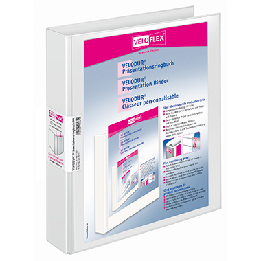 Präsent. Ringbuch VELODUR 41481 A4 weiß 272x315x46 Pp 30mm Füllhöhe