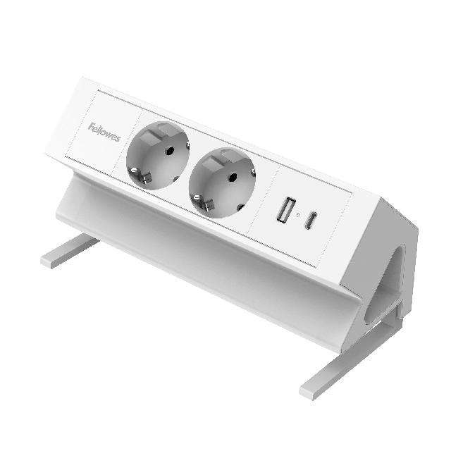 Strommodul Fellowes 100137183 weiß Desk 2 Type F