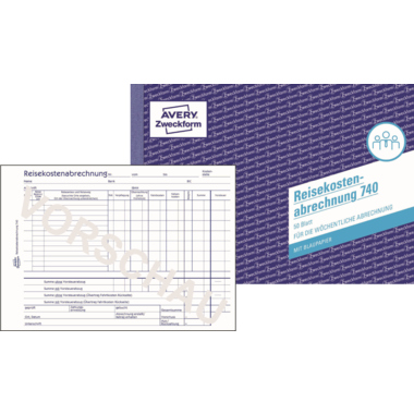 Reisekostenabrechnung Avery Zweckform 740 A5 quer 