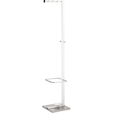 Garderobenständer ALCO 2877 178x35cm Metall weiß lackiert