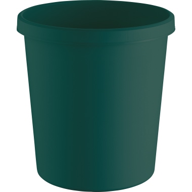 Papierkorb Helit H6405852 dunkelgrün the green german, 18l, recycling
