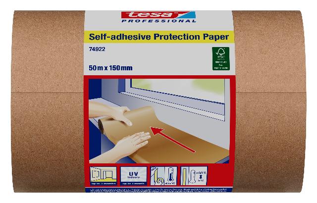 Schutzpapier Tesa 74922-00000 sk braun 1 Rolle 50m x 150mm 