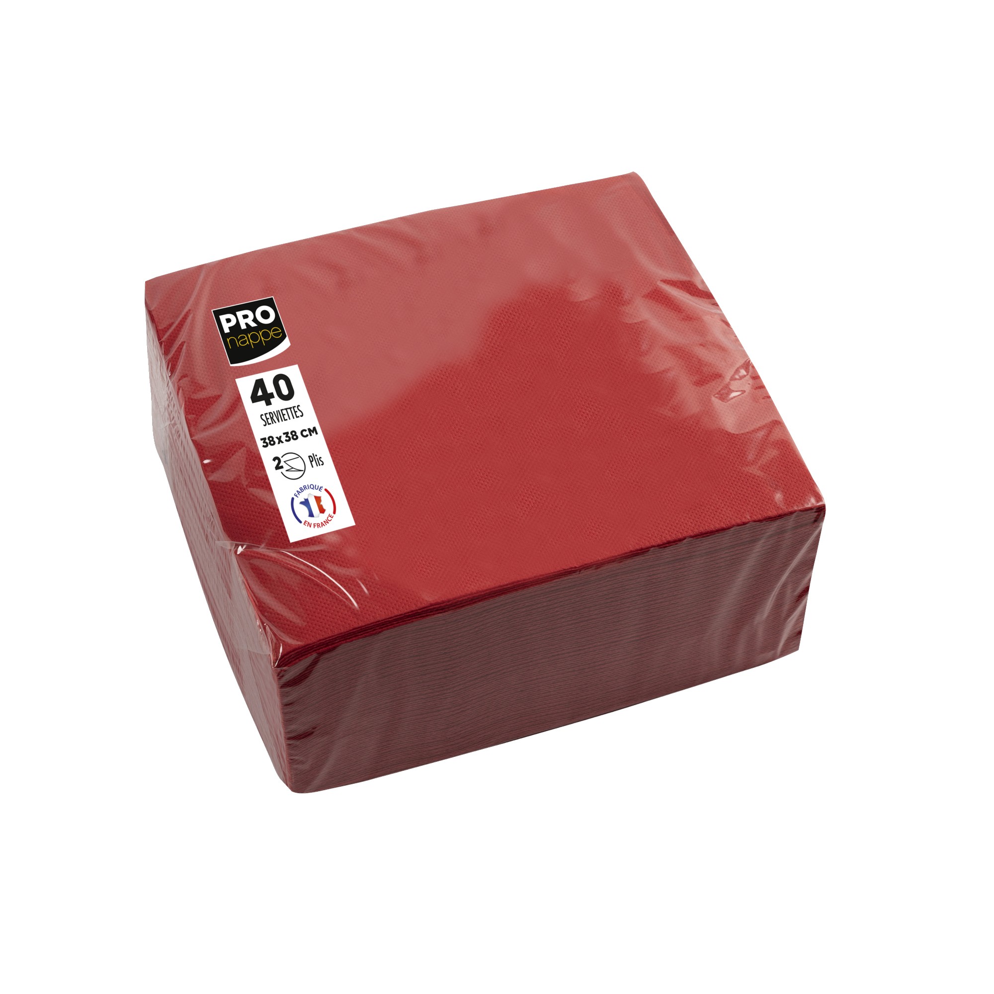 Servietten Pro Nappe 38x38cm rot 40 Stck.