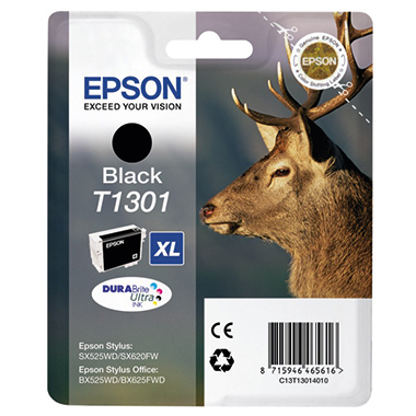 Tintenpa. EPSON T130 black C13t13014010