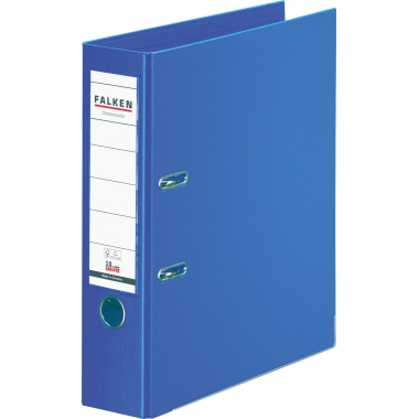 Ordner Falken A4 Voll-PP 80mm blau Kunststoff