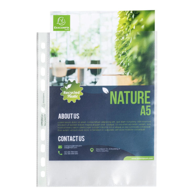 Prospekthüllen Exacompta 51100E A5 PP recycelt 50 Stück