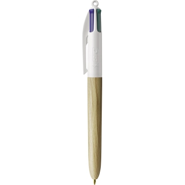 Kugelschreiber BIC® Wood 4 Colours Wood Style