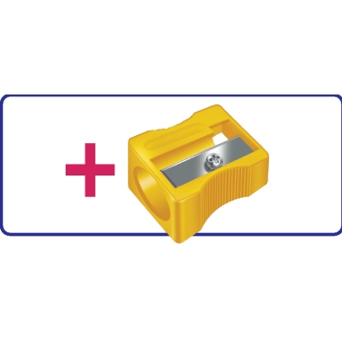 Farbstift BIC Super Soft sortiert 8er Kartonetui mit Spitzer