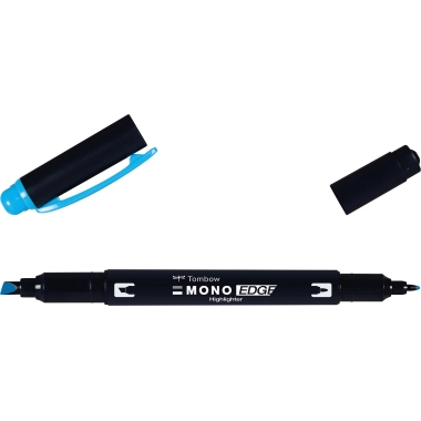 Textmarker Tombow MONO edge sky Blue WA-TC, Duo, Keilspitze 3,8mm, Rundsp.