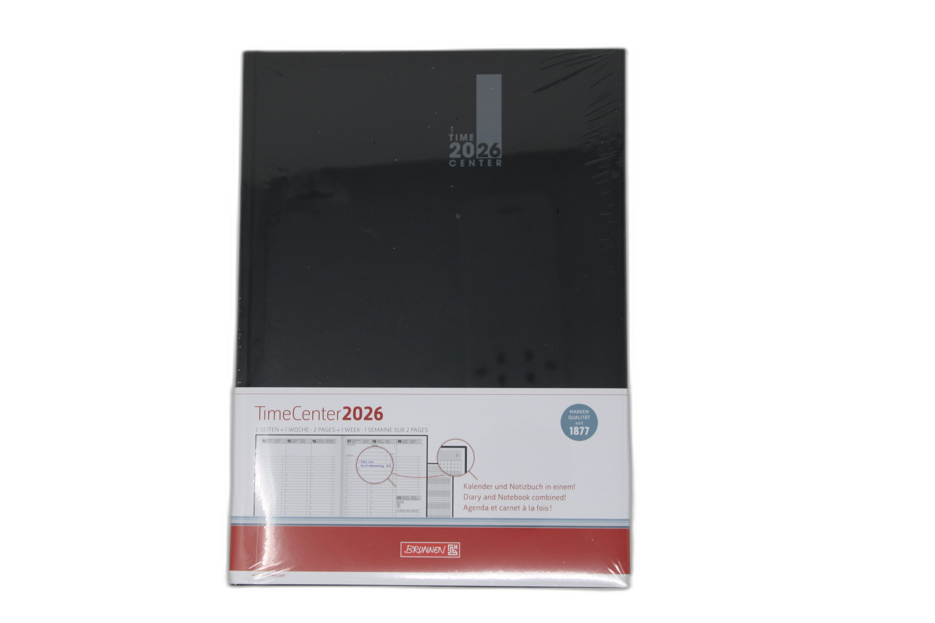 Buchkalender 724409 Time-Center A4 schwarz